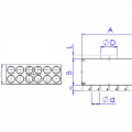 Distribuční box plochý s izolací 12x75/160